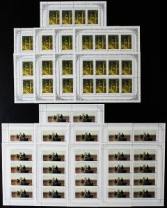 Russia Stamps # 5466a-70a XF OG MNH Painting Art Sheets 50 Sets Scott Value $500