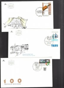 Israel 1990 Tabs Group of 17 FDC's VF