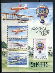 St Kitts 1983 Manned Flight Bicentenary MS MUH