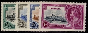 ST. LUCIA GV SG109-112, 1935 SILVER JUBILEE set, M MINT. Cat £21.