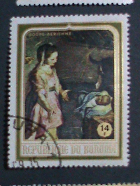 ​BURUNDI STAMP 1968- WORLD FAMOUS PAINTING-VIRGIN & THE CHILD CTO SET EST, $3