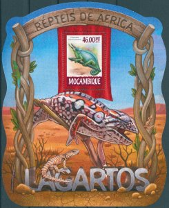 Mozambique 2015 MNH Reptiles Stamps Lizards Jackson's Chameleons 1v S/S II