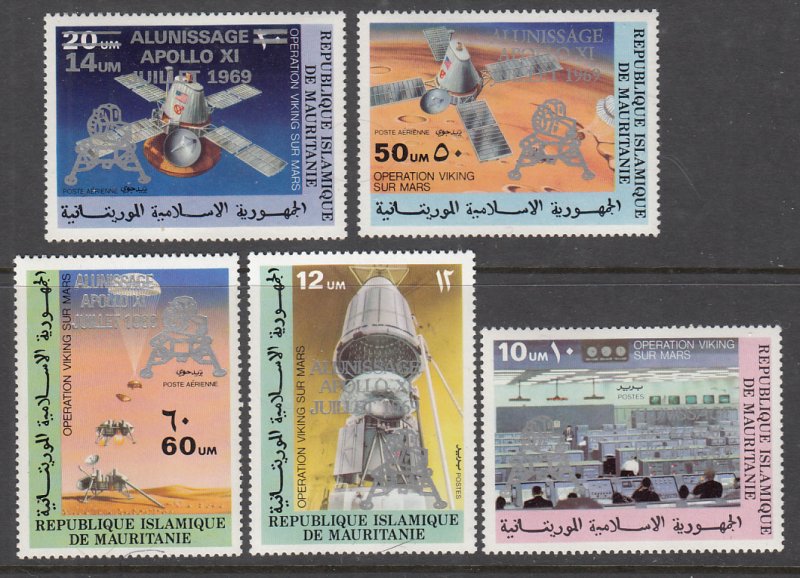 Mauritania 425-426,C192-C194 Space MNH VF