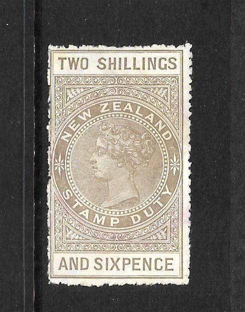 NEW ZEALAND  1882-26  2/6   QV FISCAL  MNG  SG F112         