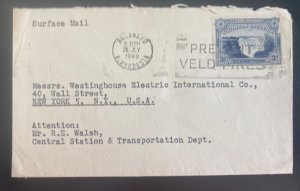 1949 Bulawayo Southern Rhodesia Cover To Westinghouse Electric New York Usa