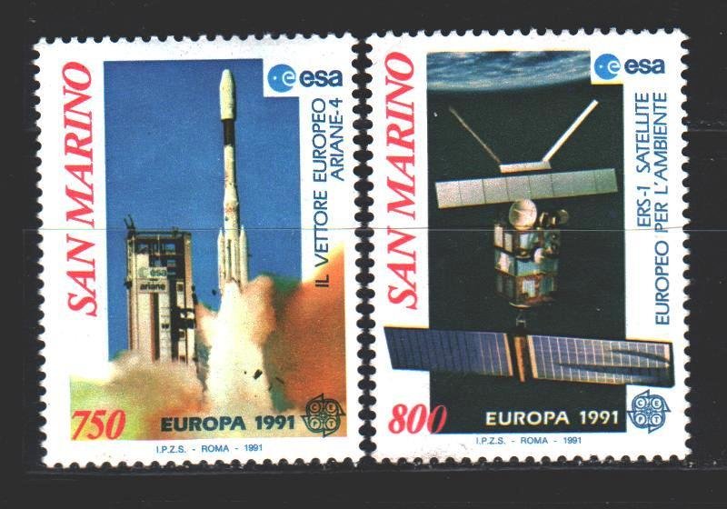 San Marino. 1991. 1465-66. Europe space. MNH.