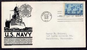 US 935 Navy C Anderson Typed FDC