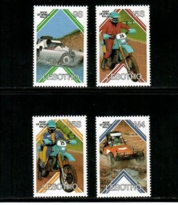 Lesotho 1987 - Rally Racing Motocross - Set of 4 Stamps - Scott #567-70 - MNH