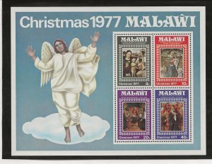 MALAWI Sc 311-14+314a NH issue of 1977 - ART - CHRISTMAS 