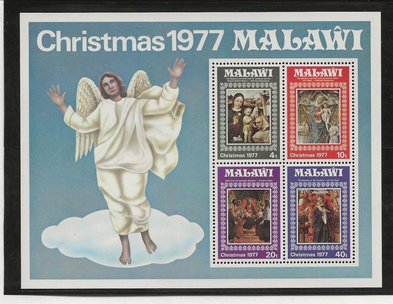 MALAWI Sc 311-14+314a NH issue of 1977 - ART - CHRISTMAS