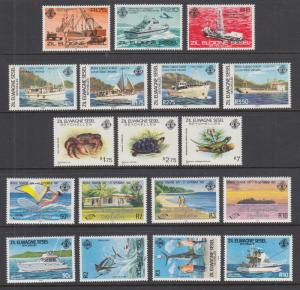 Seychelles, Zil Elwannyan Sesel Sc 33//187 MNH. 1982-1992 issues, 10 cplt sets