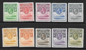 BASUTOLAND SG1/10 1933 GEORGE V  DEFINITIVE SET MTD MINT