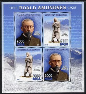 MADAGASCAR - 2013 - Roald Amundsen - Perf 4v Sheet - MNH-Private Issue