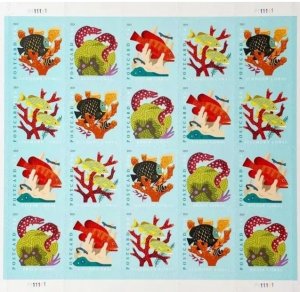 2019 Coral Reefs 5 Booklets 100 pcs  Forever Stamps