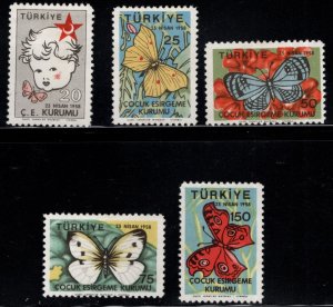 Turkey Scott RA224-RA228  MH* 1958 set