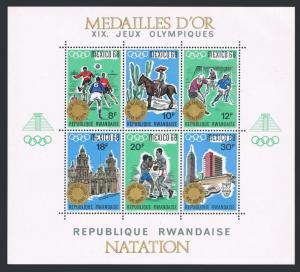 Rwanda 254,3 var,MNH.Michel 296-313 Bl.15-17. Olympics Mexico-1968,Gold medals