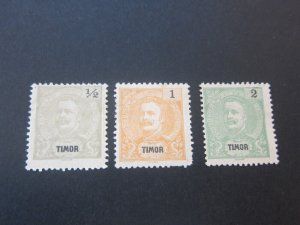 Timor 1898 Sc 53-55 MH