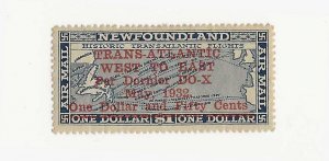 Newfoundland Sc #C12   $1.50 Dornier airmail overprint OG FVF