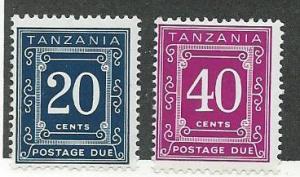 Tanzania #J3b &J5b (MNH) CV$4.25