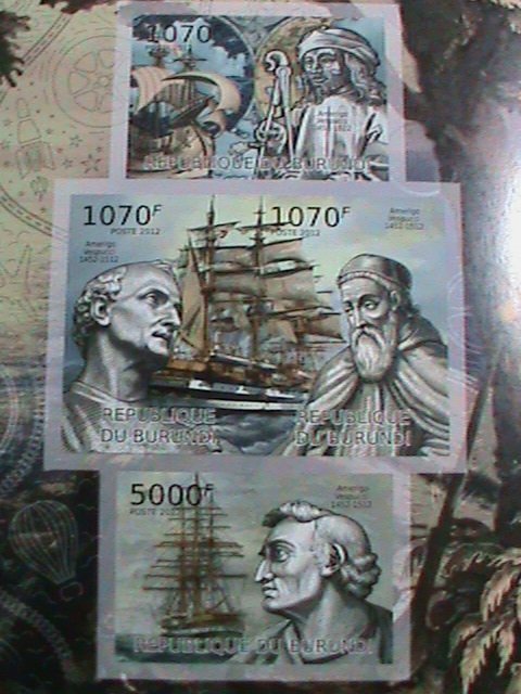 ​BURUNDI STAMP 2013 SC#1244-500TH ANNIV: COLUMBUS DISCOVER AMERICA-IMPERF-S/S