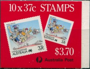 Australia booklet 1988 SG1121 37c Postal Services type I MNH