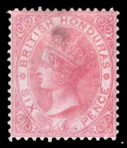 MOMEN: BRITISH HONDURAS SG #15 1878 P14 CROWN CC MINT OG H £475 LOT #66590