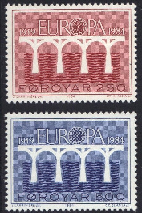 Faroe Islands #106-107  MNH  1984  Europa