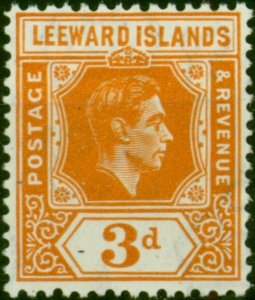 Leeward Islands 1938 3d Orange SG107 Fine VLMM