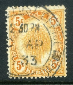 MALAYA  KEDAH  1930s early issue fine used 5c. value good Postmark