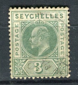 SEYCHELLES; 1906 early Ed VII issue fine used 3c. value