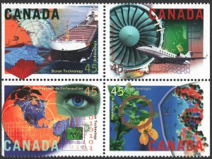 Canada SC#1595-1598 45¢ High Technology Industries Block of Four (1996) MNH