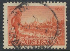 Australia  SC# 142 Melbourne Victoria 1934  SG 147  Used   as per scan 