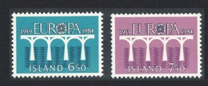 Iceland Europa CEPT 25th Anniversary 2v 1984 MNH SG#643-644