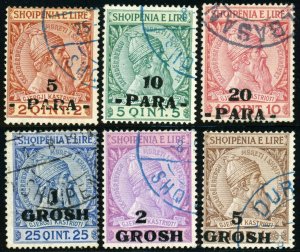 Albania #47-52 Postage Stamp Collection 1914 Europe CTO OG