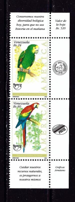 Venezuela 1504 NH 1993 Parrots in a pair