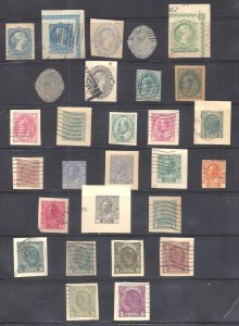 Canada OLD QV, KEVII, KGV, & KGVI CUT SQUARES FROM POSTAL CARDS BS24987