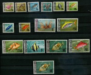 Tanzania SC# 19-25, 27-39 Marine Life  MNH  w/ mounts