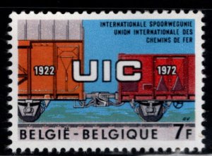 Belgium Scott 828 MNH**  Freight Cars  stamp