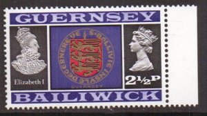 Guernsey  #45  MNH  1971  Bailiwick issue 2 1/2p new decimal currency