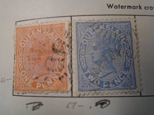 Australia  :  Queensland  #  66-67  used