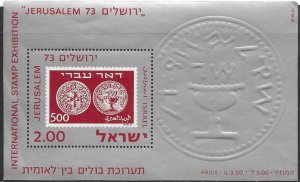 Israel Jerusalem MNH. mini sheet. Intl Stamp Expo 1973.