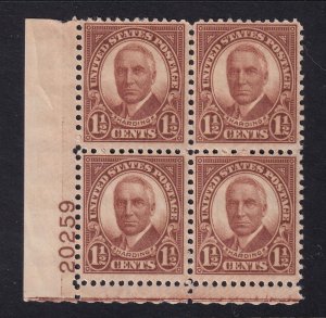 1930 Harding 1.5c Sc 684 MNH rotary plate block of 4 original gum (M4