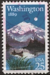 US 2404 (used) 25¢ Washington statehood (1989)