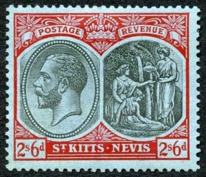 St Kitts Nevis SG47b 2/6 wmk Mult Script CA M/M Cat 26 pounds