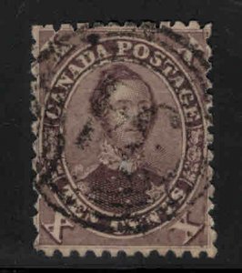 Canada Scott 17b Used 1859 Prince Albert Brown stamp  perf 12 signed