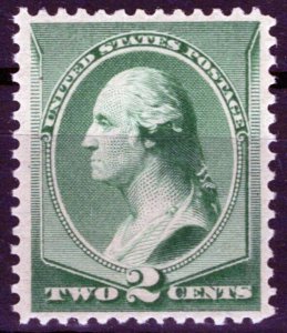 US 213 MNH VF-XF 2c green 1887 Washington Perf 12 ZAYIX 0424MAR0003