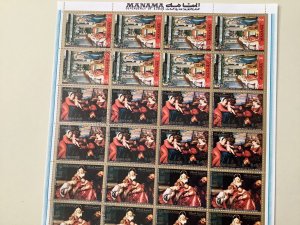 Manama Dependency of Ajman Religious Art 1972 huge stamp sheet folded Ref R50422