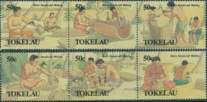 Tokelau 1990 SG183-188 Men's Handicraft Making set MNH