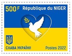 NIGER - 2022 - Peace for Ukraine  - Perf Single Stamp - Mint Never Hinged