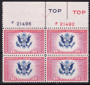 MOstamps - US Scott #CE2 Mint OG NH Plate Block of 4 - Lot # HS-A996